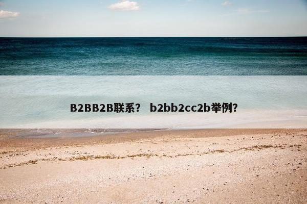 B2BB2B联系？ b2bb2cc2b举例？