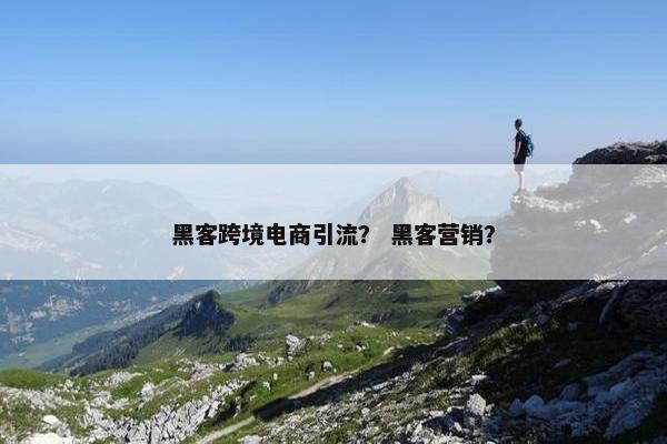 黑客跨境电商引流？ 黑客营销？