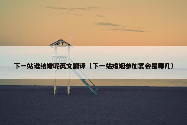 下一站谁结婚呢英文翻译（下一站婚姻参加宴会是哪几）