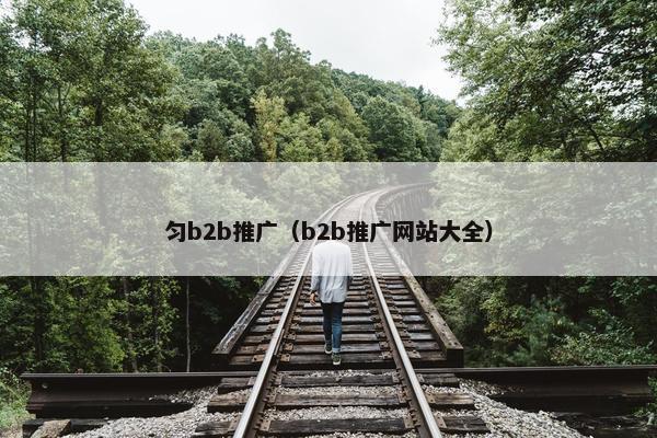 匀b2b推广（b2b推广网站大全）