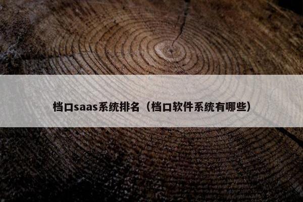 档口saas系统排名（档口软件系统有哪些）