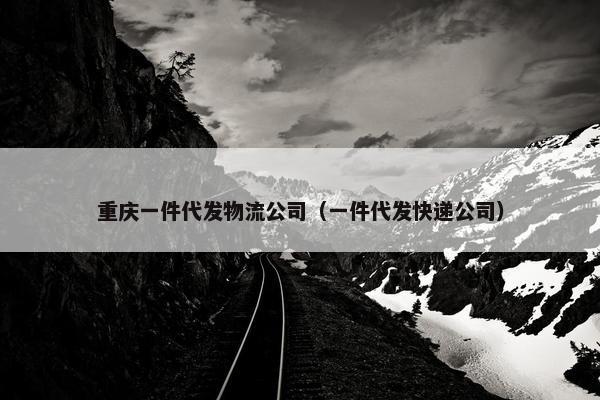 重庆一件代发物流公司（一件代发快递公司）