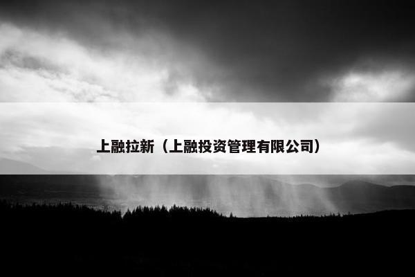 上融拉新（上融投资管理有限公司）
