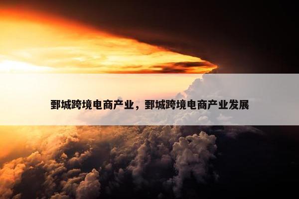 鄄城跨境电商产业，鄄城跨境电商产业发展