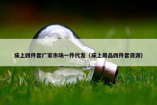 床上四件套厂家市场一件代发（床上用品四件套货源）