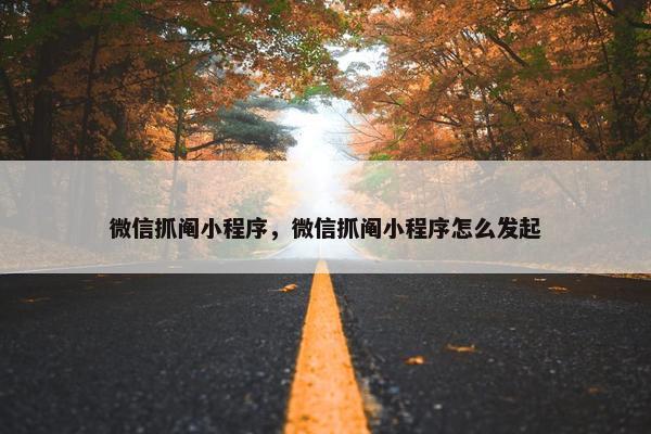 微信抓阄小程序，微信抓阄小程序怎么发起