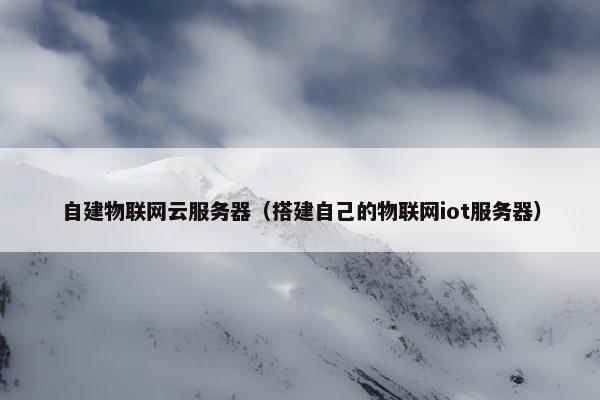 自建物联网云服务器（搭建自己的物联网iot服务器）