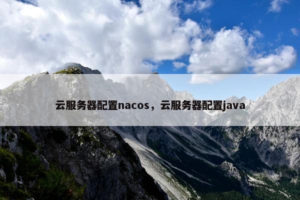 云服务器配置nacos，云服务器配置java