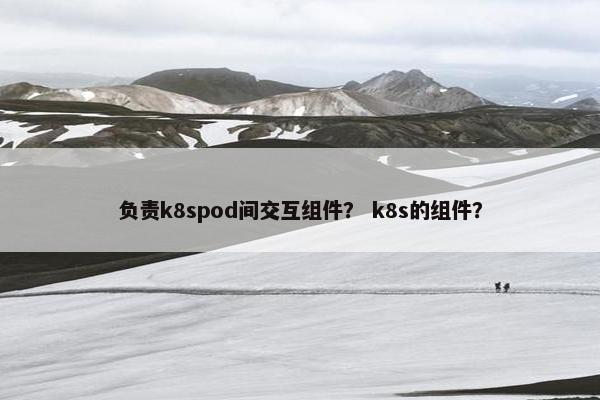 负责k8spod间交互组件？ k8s的组件？