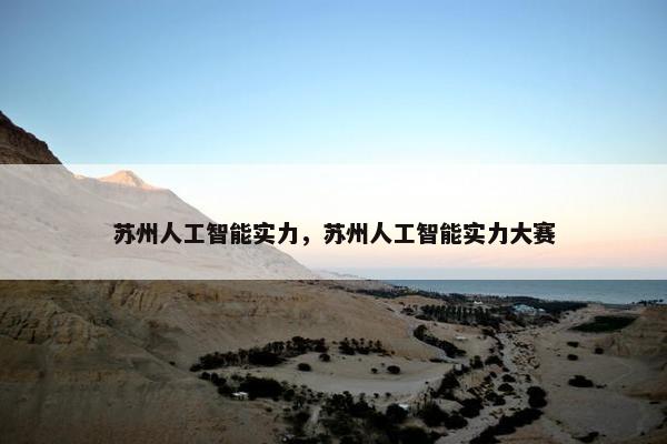 苏州人工智能实力，苏州人工智能实力大赛