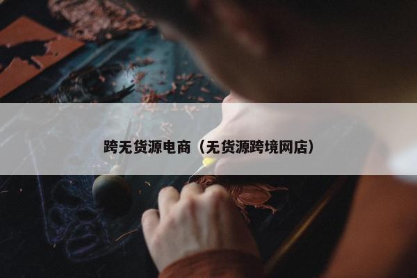 跨无货源电商（无货源跨境网店）