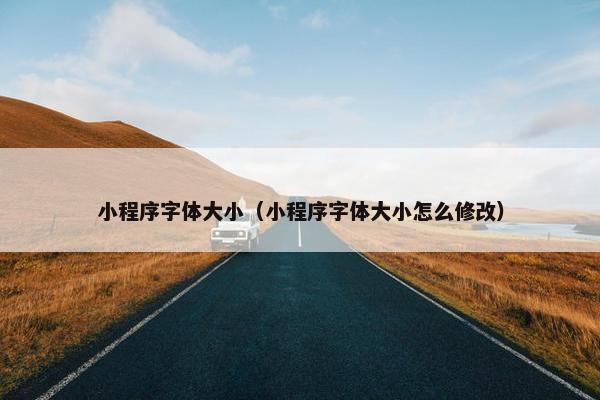 小程序字体大小（小程序字体大小怎么修改）
