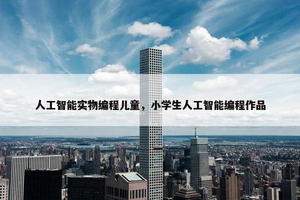人工智能实物编程儿童，小学生人工智能编程作品