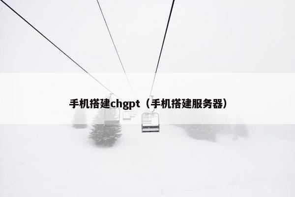 手机搭建chgpt（手机搭建服务器）