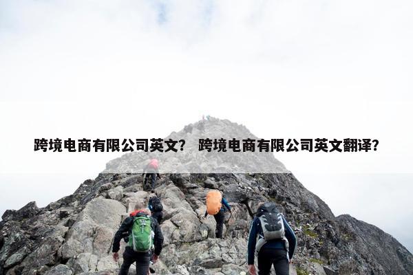 跨境电商有限公司英文？ 跨境电商有限公司英文翻译？
