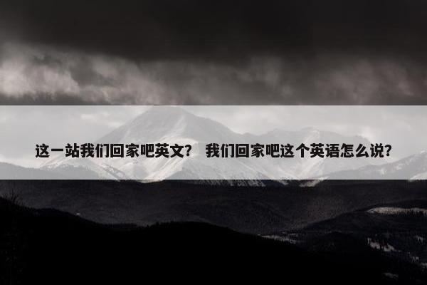这一站我们回家吧英文？ 我们回家吧这个英语怎么说？