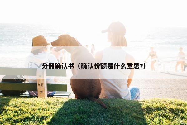 分佣确认书（确认份额是什么意思?）