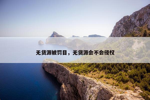 无货源被罚目，无货源会不会侵权