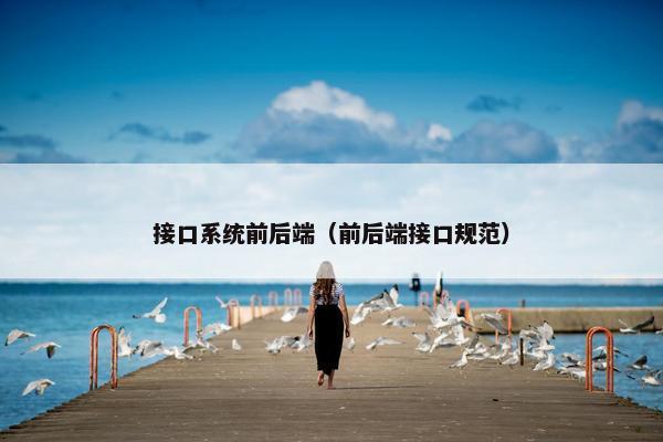 接口系统前后端（前后端接口规范）