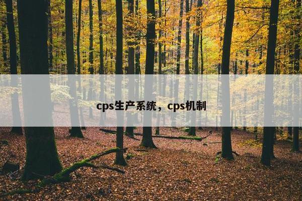 cps生产系统，cps机制