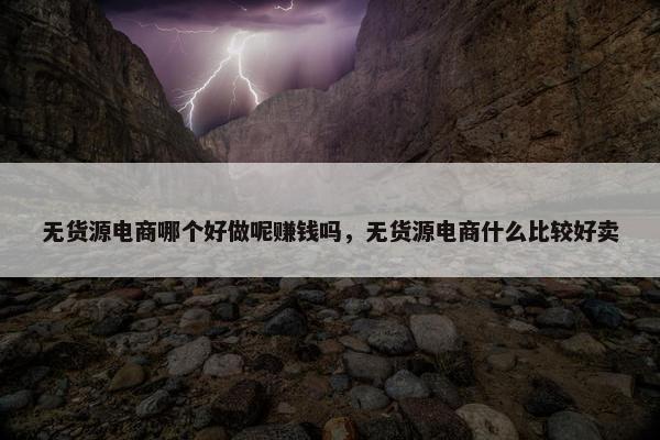 无货源电商哪个好做呢赚钱吗，无货源电商什么比较好卖