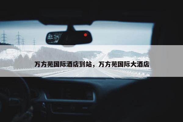 万方苑国际酒店到站，万方苑国际大酒店