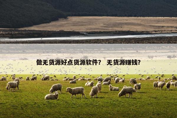 做无货源好点货源软件？ 无货源赚钱？