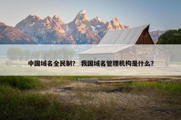 中国域名全民制？ 我国域名管理机构是什么？