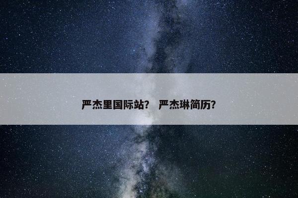 严杰里国际站？ 严杰琳简历？