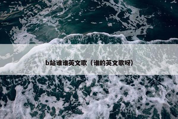 b站谁谁英文歌（谁的英文歌呀）