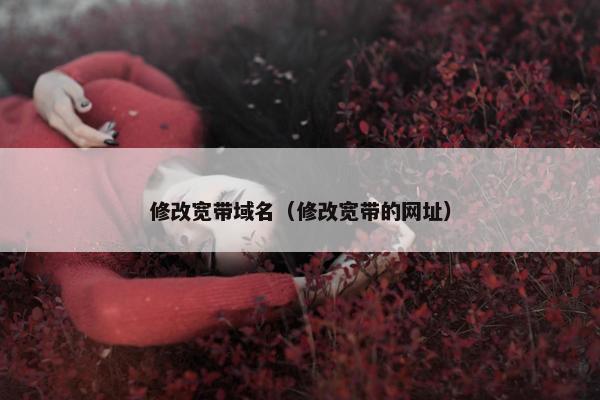 修改宽带域名（修改宽带的网址）