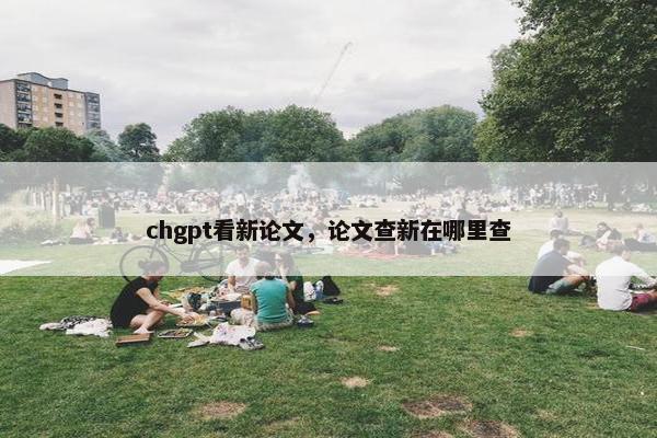 chgpt看新论文，论文查新在哪里查