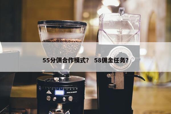 55分佣合作模式？ 58佣金任务？