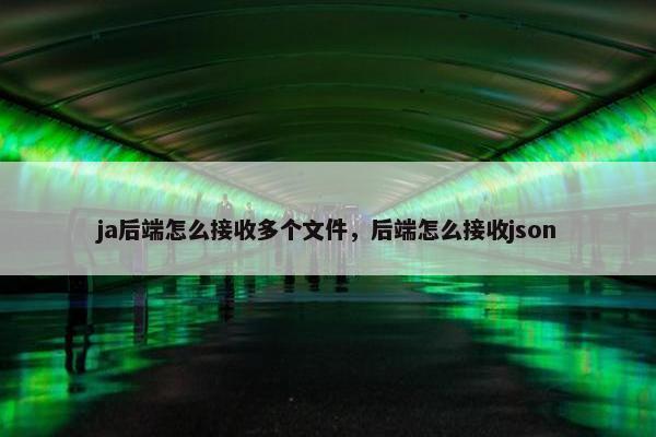 ja后端怎么接收多个文件，后端怎么接收json