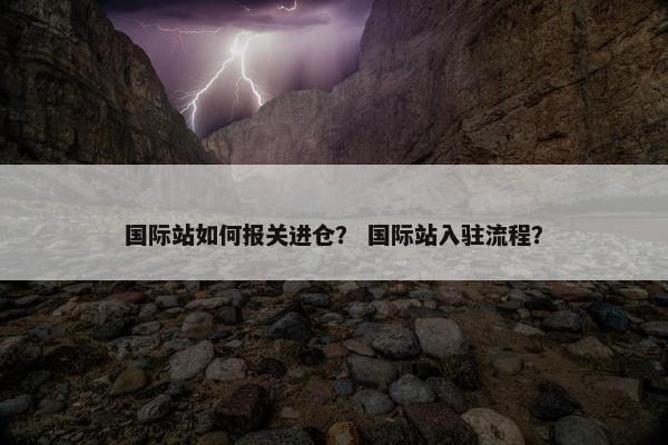 国际站如何报关进仓？ 国际站入驻流程？