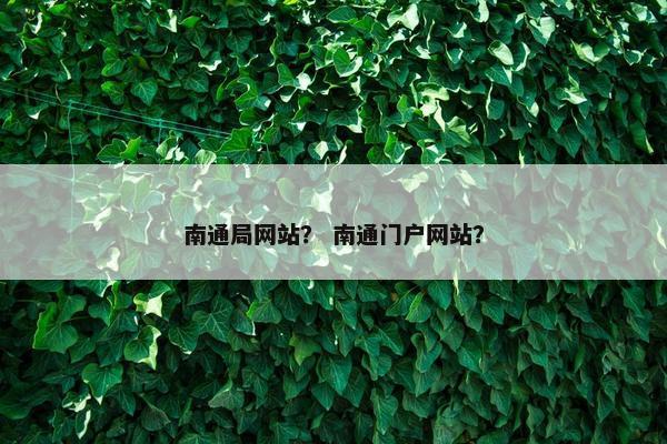 南通局网站？ 南通门户网站？