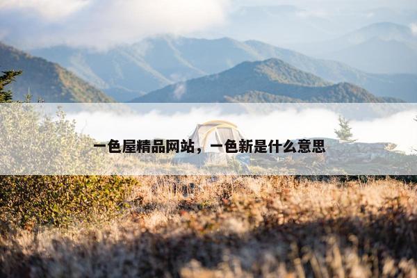 一色屋精品网站，一色新是什么意思