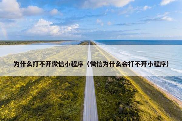 为什么打不开微信小程序（微信为什么会打不开小程序）