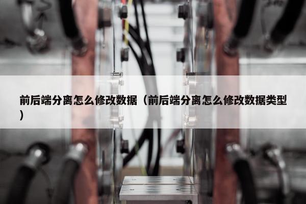 前后端分离怎么修改数据（前后端分离怎么修改数据类型）