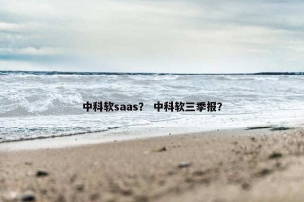 中科软saas？ 中科软三季报？