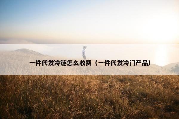 一件代发冷链怎么收费（一件代发冷门产品）