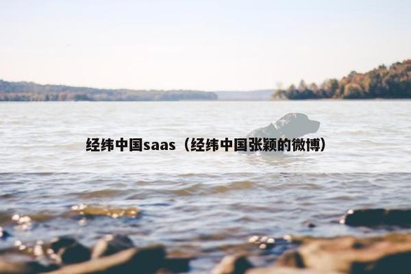 经纬中国saas（经纬中国张颖的微博）