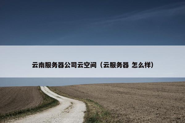 云南服务器公司云空间（云服务器 怎么样）