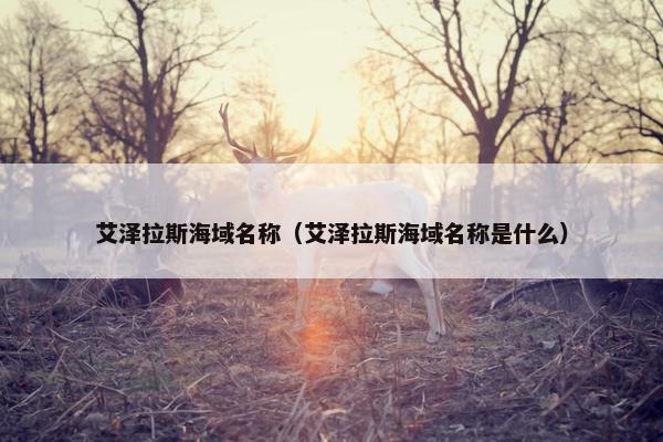 艾泽拉斯海域名称（艾泽拉斯海域名称是什么）