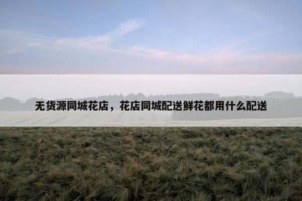 无货源同城花店，花店同城配送鲜花都用什么配送