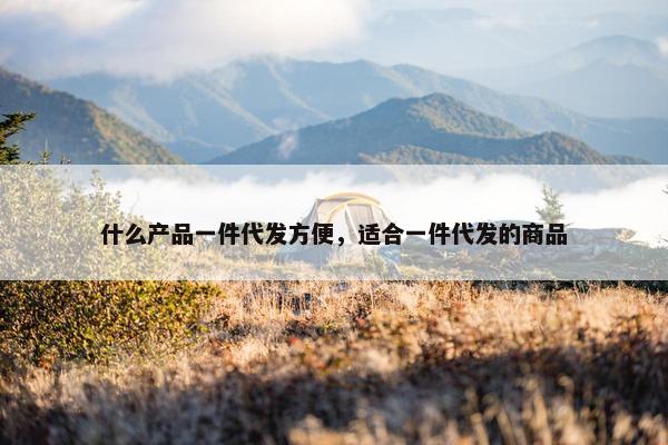 什么产品一件代发方便，适合一件代发的商品