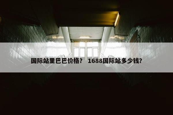 国际站里巴巴价格？ 1688国际站多少钱？