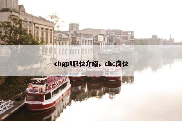 chgpt职位介绍，chc岗位