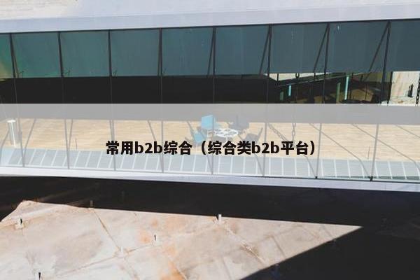 常用b2b综合（综合类b2b平台）