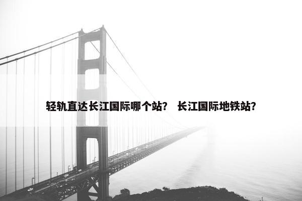 轻轨直达长江国际哪个站？ 长江国际地铁站？